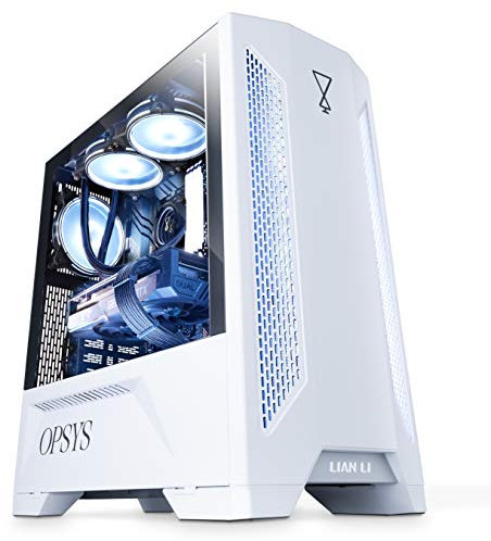 OPSYS Gallantis-X4 White Gaming PC Computer (AMD Ryzen 7-5800X, Geforce RTX 3080 Graphics Card, 1TB NVMe SSD, 2TB HDD, 32GB RAM, Bluetooth, Windows 11)