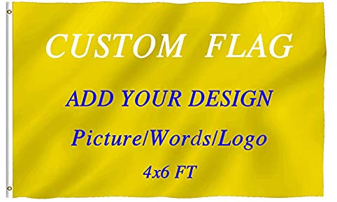 Benutzerdefinierte Nationalflagge für Outdoor Personalisierte Außenbanner Doppelnähte Campingflagge mit Messingösen (Dein Design, 120x180 cm)