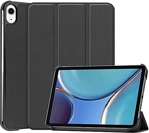 Kepuch Custer Hülle für iPad mini 7 2024 / iPad mini 6 2021,Smart PU-Leder Hüllen Schutzhülle Tasche Case Cover - Schwarz