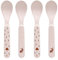 LÄSSIG Juego de cucharas para niños (4 piezas) Cubiertos para niños sin BPA aptos para el lavavajillas/Spoon Set 4 pcs. PP/Cellulose Little Forest Rabbit