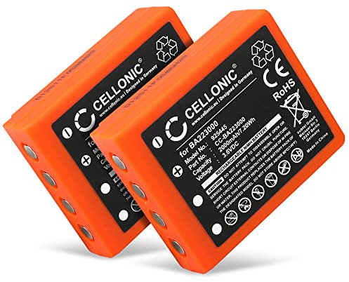 2X CELLONIC Batterie Compatible avec HBC Radiomatic Vector Pro, BA223030, BA223000, Micron 5, Micron 7 2000mAh 3.6V