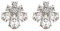 EVER FAITH Blumen Ohrstecker für Damen Mädchen Strass Kristall Hochzeits Braut Tropfen Ohrringe Champagne Color