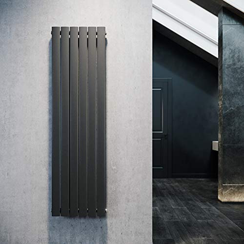 ELEGANT Design Flach Heizkörper 1600 x 465 mm Anthrazit Badheizkörper Einlagig Heizkoerper Vertikal Paneelheizkörper
