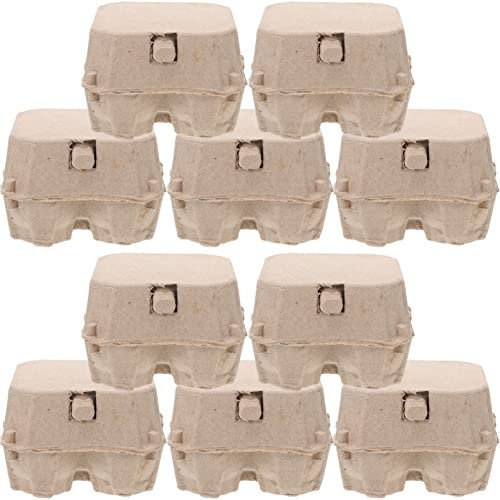 Zerodeko 50 Stück Papier Kartons für Eier für Hühnereier, Zellstofffaser, Ständer für Eier, Großhandel, enthält 4 Eier, landwirtschaftliche Familie, Behälter für Eier
