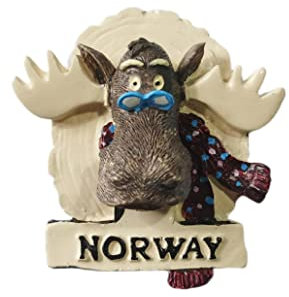 Kühlschrankmagnet, Norwegen, 3D-Elch, Souvenir-Geschenk, Kunstharz, handgefertigt, für Zuhause und Küche, Dekoration