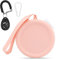 Pochette en silicone pour friandises pour chien,avec Clickers de dressage pour chiens,marche pour chien et chat,format de poche,facile à nettoyer,sans odeur,fermeture éclair,sac de voyage (rose)