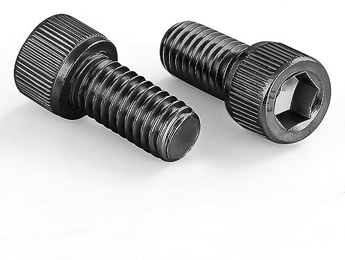 Tornillos de cabeza hueca de 1/4-20 x 1/2 pulgadas, acero inoxidable 18-8 óxido negro, llave hexagonal Allen, totalmente roscado, 25 unidades