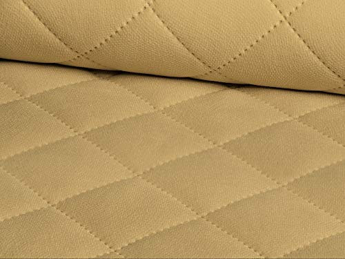 2,5 Meter Polsterstoff Webstoff Bezugstoff Alcala Gesteppt 42 Beige