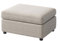 Miuuod Einzelhocker für übergroßes Sektionssofa für Wohnzimmer, gemütliches Sofa für kleinen Raum, breite Sitzfläche und umwandelbarer Sofa-Hocker, Samt-Hocker für Lounge, Schlafzimmer, Schlafsofa,