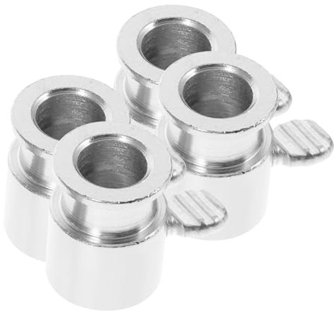 4 Stück Grillgabel-begrenzungsabdeckung Grill-anschlagkragen Metallgitter-begrenzungshülsen Drehgrill-begrenzungshülse Grillwerkzeug Bbq-tool Eisen Chrom Rotieren Grillzange
