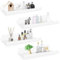 Avmvnvc Étagère Murale, Lot de 4 Etagere Murale sans Percage, 30CM Étagère Murale Blanche en Acrylique, Tablette Murale Étagère Flottante pour Salon, Cuisine, Chambre, Salle de Bain