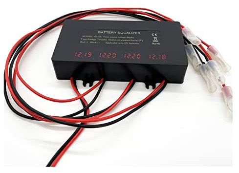 Batterieausgleich Ha12l Mit wasserdicht LCD Spannungsanzeige for 4PCS -Gelflut Hauptversammlung Blei -Säure -Batterien -Spannungsbalancer (Color : App for Android, Size : 4x(6V-12V))