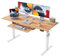 Agilestic Höhenverstellbarer Schreibtisch mit Tastaturablage, 140 x 60 cm elektrischer Stehschreibtisch, Stehcomputer-Tisch mit Speicher-Voreinstellungen, modernes Gaming-Arbeitsplatz, Hellbraun
