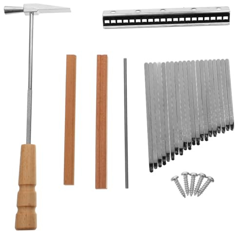 OFFSCH 20 Stück Kalimba Tuning Werkzeugsatz aus Stahl und Holz für Klangverbesserung Langlebig und Elastisch für Prüfung und Musikwettbewerb Zufällige Farbe