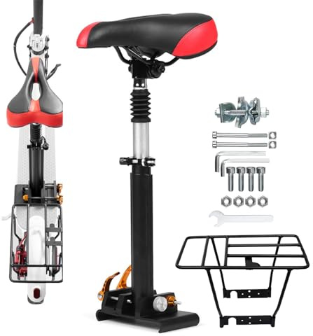 Universal Electric Scooter Sattelsitz & E Scooter Heck Frachtrack kompatibel mit Xiaomi M365/1s/Pro/Pro2/MI3, einstellbarer Schlag kostenlos Easy Installation Scooter Modified Accessoire für Erwachse