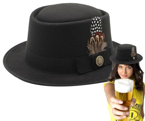 Ungtyb Trachtenhüte Herren Trachtenhut 'Oktoberfest | Trachten-Kostüm 'Oktoberfest' Damen Kleider 'Oktoberfest,für Kostüme 'Oktoberfest mit Federn,Embleme,für