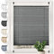 Sonello Plissee Crush Klemmfix ohne Bohren 95cm x 200cm Anthrazit Faltrollo Plisseerollo Jalousie für Tür & Fenster Blickdicht Sichtschutz Sonnenschutz Fertifplissee Rollo