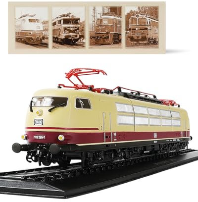 Risopen HO Locomotiva modello per 1973 BR103 226-7 finito Treno Track Model Collection Nessun montaggio richiesto treno decorazione regalo per adulti (giallo)