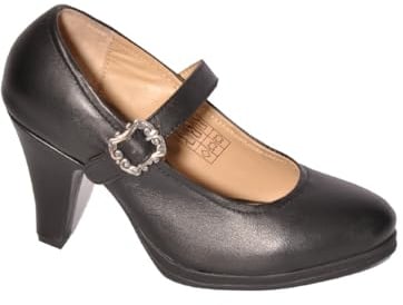 Mei Schua! Damen Trachtenpumps MS-413 schwarz Nappa