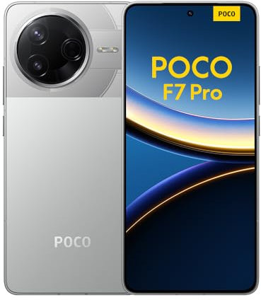 Xiaomi Poco F7 Pro Smartphone, 12+256GB, Silber, Handy ohne Vertrag, 50 MP, 120Hz AMOLED Display, Snapdragon Prozessor, 6000mAh Akku, 90W HyperCharge, HyperAI, Dual-SIM