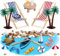 25 Pezzi Micro Paesaggio da Spiaggia, Decorazione Miniatura, Mini Sedia da Spiaggia, Piccola Palma, Accessori Decorativi per Fai da Te, Giardino, Decorazione per Casa Delle Bambole