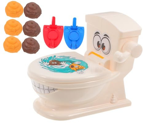 UPKOCH 1ensemble Jeu De Blagues Toilettes Ensemble De Jouet Interactif Éjection De Caca pour Garçon Fille Accessoire Amusant pour Fêtes Activité Familiale Engagée Et Créative