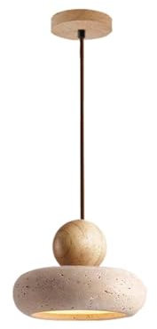 NOCHX Gelbe Deckenleuchte Japanischer Stil Wabi Sabi Stil Deckenleuchte Schlafzimmer Nachttisch Pendelleuchte Retro Nordische Minimalistische Benutzerdefinierte Creme Restaurant Kleine Pendelleuchte(A