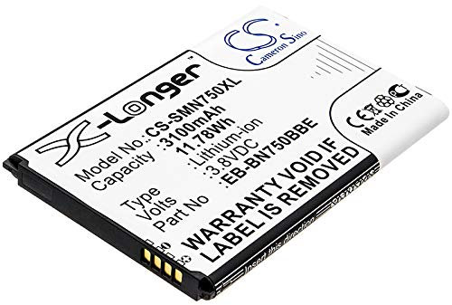 Cameron Sino CS Batterie de remplacement pour Galaxy Note 3 Mini, Galaxy Note 3 Neo, Galaxy Note 3 Neo Duos, Galaxy Note 3 Neo LTE, SM-N7502, SM-N7506V, SM-N9008S (3100mAh) EB-BN750BBC, EB-BN750BBE