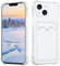 Yarxiawin para Funda iPhone 14 Transparente TPU con Tarjetero Silicona Case Aesthetic, Carcasa Apple iPhone 14 Antigolpes Suave Ultrafina Delgada Rosa Capa (Clear)