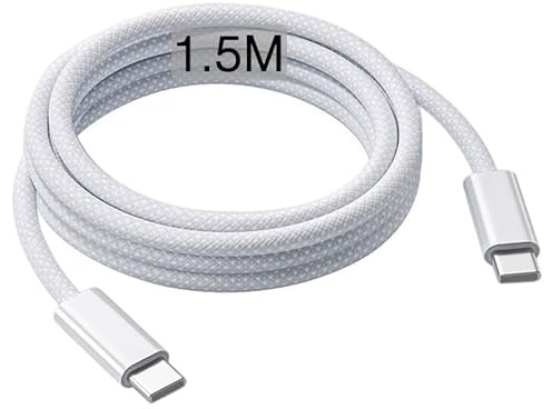 1.5m USB C to USB C Cable for IPhone 17/17e/16/15, Fast Charger USB C for IPhone 17Air/16 Pro Max/15 Plus/16E,Charging Lead for iPad Pro 10/11th, Google Pixel 10/9/9a/8/7,Samsung Galaxy Z Flip 4/5/6/7