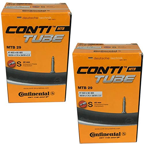 Continental MTB 29 Tubo Interior, Unisex, Negro, 29'', Juego de 2