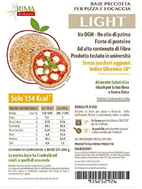 Pizza Dietetica Rima Benessere - 200 G