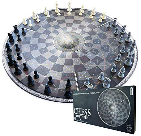 MikaMax Chess for Three - 3 In 1 Schachspiel - Schachen - Schachbrett - 56cm