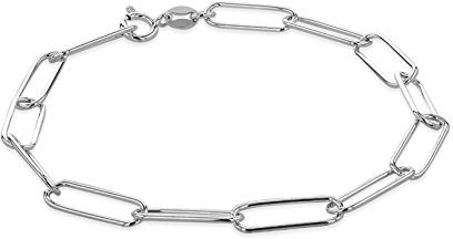 Tuscany Silver Damen-Armband aus Sterlingsilber, 5 mm, Papierkette, 19 cm/7,5 Zoll