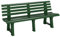 Casaria® Gartenbank Sitzbank Wetterfest Kunststoff 240kg Belastbarkeit Rückenlehne 3-Standfüße 145x46cm Garten Balkon Terrasse Bank Ergonomisch Grün