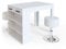 Vicco Esstisch-Set Repose, Bartresen und Hocker, Weiß, 67 x 100 cm mit 2 Hockern