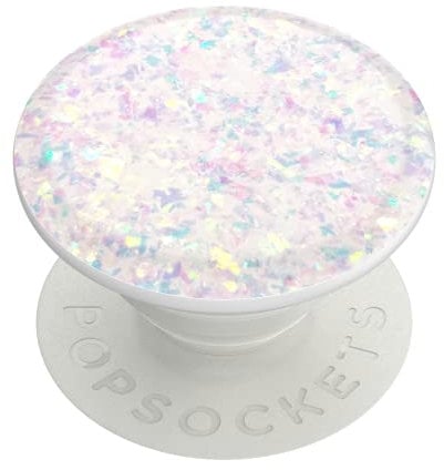 PopSockets Phone Grip with Expanding Kickstand, Glitter PopGrip - Confetti White