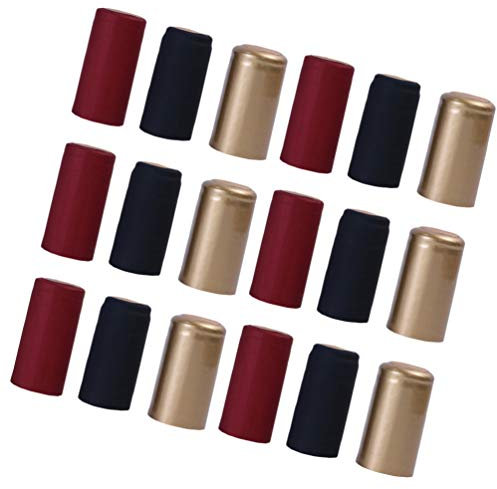 Tomaibaby 150 Stück Wein Schrumpfverschluss DIY Flasche Wärmeschrumpffolie Verschlusskappe Wein Wärmeschrumpfbare Hüllen für Home Shop Weinkeller Stil 1