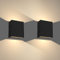 Klighten 2 Stück LED Wandleuchte 7W Aussen Innen Up Down Außenwandleuchte Wasserdicht IP65 Wandbeleuchtung Dekorative Wandlampe aus Aluminium für Eingang Garten Korridor, 3000K Warmweiß, Schwarz