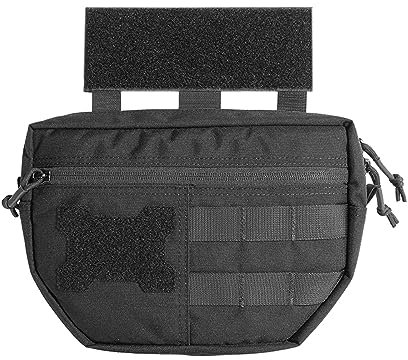 EXCELLENT ELITE SPANKER Molle Admin Pouch Drop Down Tasche Taktisches Molle Tasche mit Haken und Schlaufe(Schwarz)