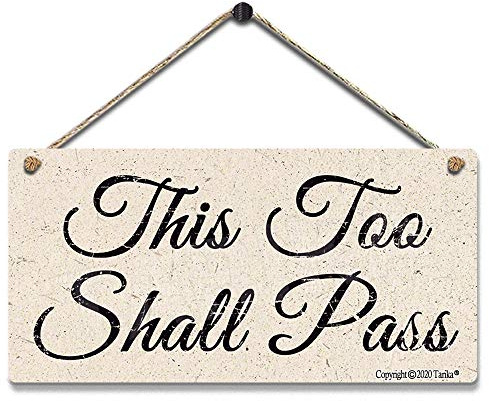 This Too Shall Pass Deko-Malschild für Zuhause, Küche, Badezimmer, Bauernhof, Garten, Garage, Holzwanddekoration