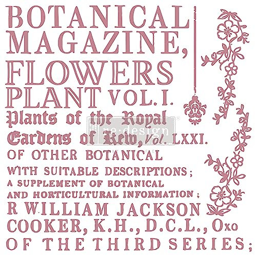 Prima Marketing Re-Design Decor Clear Cling Stamps 12X12-Botanical Encyclopedia -651176