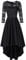 KOJOOIN Women Lace Dress Crew Neck 3/4 Sleeve Midi Dress 50s Vintage A-line Dinner Prom Dress for Party Cocktail Black-3/4 Sleeves S
