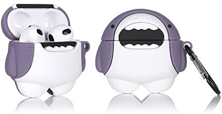 TAOCHEN Hülle für AirPods 3rd Erzeugung Ohrhörer mit Schlüsselschnalle Stoßfester Schutz Cartoon Design Nette Fall Cover Kompatibel mit AirPods 3