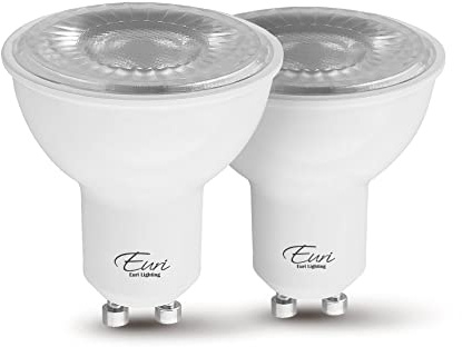 Euri Lighting EP16-7W5020eG-2 Dimmable LED PAR16, GU10 Base, 7W (50W Equal) 500lm, Warm White (2700K), 80CRI, 40° Angle, Damp Rated, UL, Energy Star, 3YR 25K HR WTY, One Count of 2