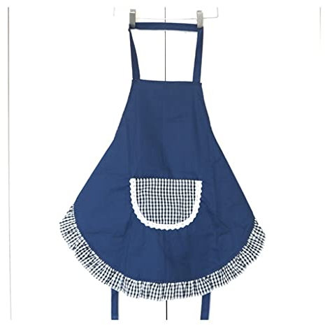 Server-Schürzen Barista-Schürze Pure Cotton Princess-Schürze-Schürze einstellbar Lätzchen-Schürze mit Tasche und Wischen Handkochen Küche Erwachsene Schürze Küchenschürzen Kochschürzen (Color : A)