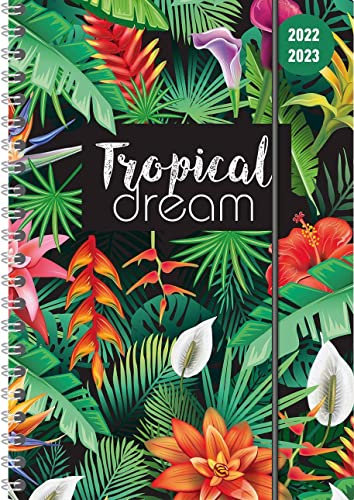 Collegetimer Tropical Dream 2022/2023 - Schüler-Kalender A5 (15x21 cm) - Ringbindung - Weekly - 224 Seiten - Terminplaner - Alpha Edition (Collegetimer A5 Ringbuch)