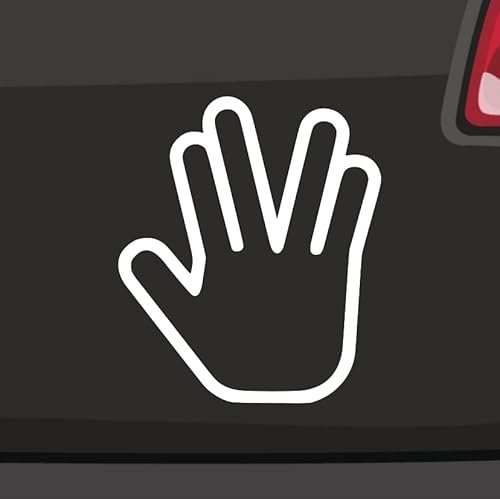 Vulkaniergruß Aufkleber 6 Größen 21 Farben- Vulcan Salute Spock Gruß Fun Sticker