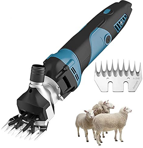 WOERD Tondeuse Mouton Electrique, Tondeuse Electrique Professionnelle, 1300W Tondeuse à Moutons 6 Vitesse Réglable pour Lama Cheval Et Autre Fourrure BéTail Animal De Compagnie