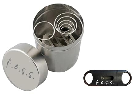 F.e.s.s. Car Ashtray Can Portable Cigar Cigarette Travel Ashtray Fits in Cup Holder with FESS V Cut Cigar Cutter
